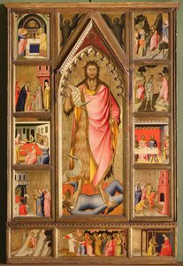 Sv. Jan Křtitel a výjevy z jeho života (polyptych) (tempera na dřevě)